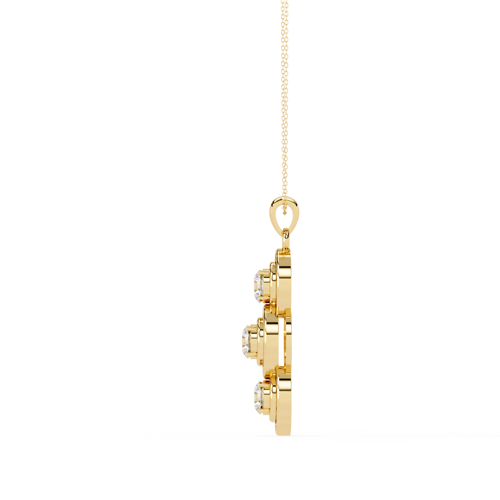 Solitairekart 1.24ct Natural Diamond Trinity Spark Pendant-H Color, VS1 Clarity